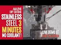 Watch This CNC Stainless Steel Dry Cuttting No Coolant Needed LIve Demo At Metaltech 2022