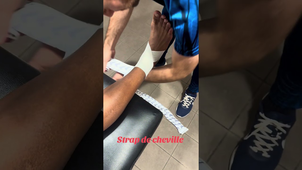 Straping cheville footballeur 