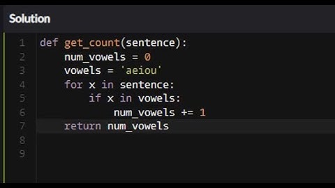Python - Vowel Count | Codewars 7KYU