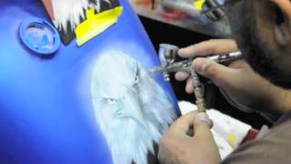 Airbrushing a Motorcycle tank