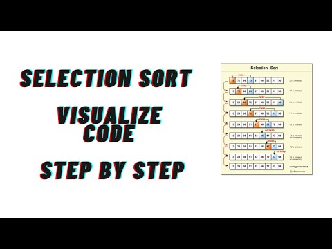 Selection sort visualize code execution step by step