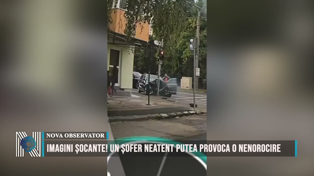 IMAGINI ȘOCANTE! UN ȘOFER NEATENT PUTEA PROVOCA O NENOROCIRE