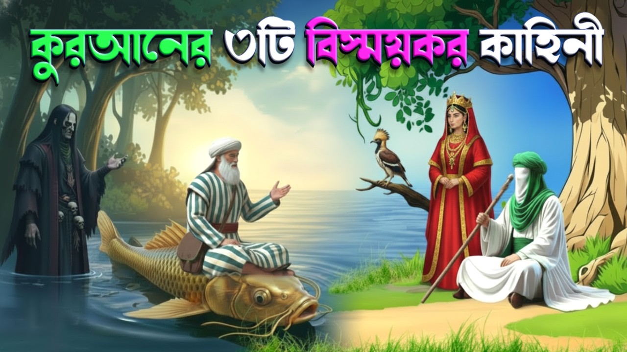 কুরআনের ৩টি রহস্যময় ঘটনা: মুসা ও খিজির (আঃ) | সুলাইমান (আঃ) ও বিলকিস | আসহাবে কাহাফ - Live