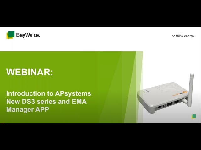 APP New DS3 EMA Manager Introduction and APsystems series to - YouTube