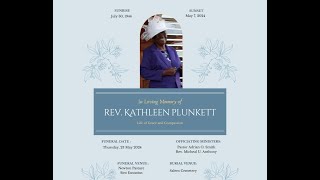 In Loving Memory of Rev. Kathleen Plunkett
