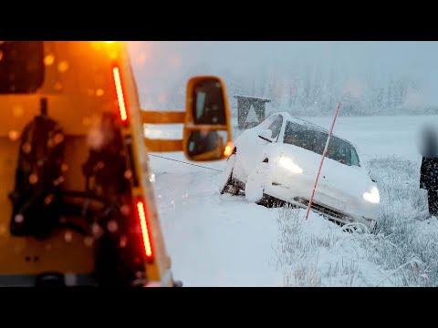 Snow Day Driving in Stockholm Sweden - YouTube