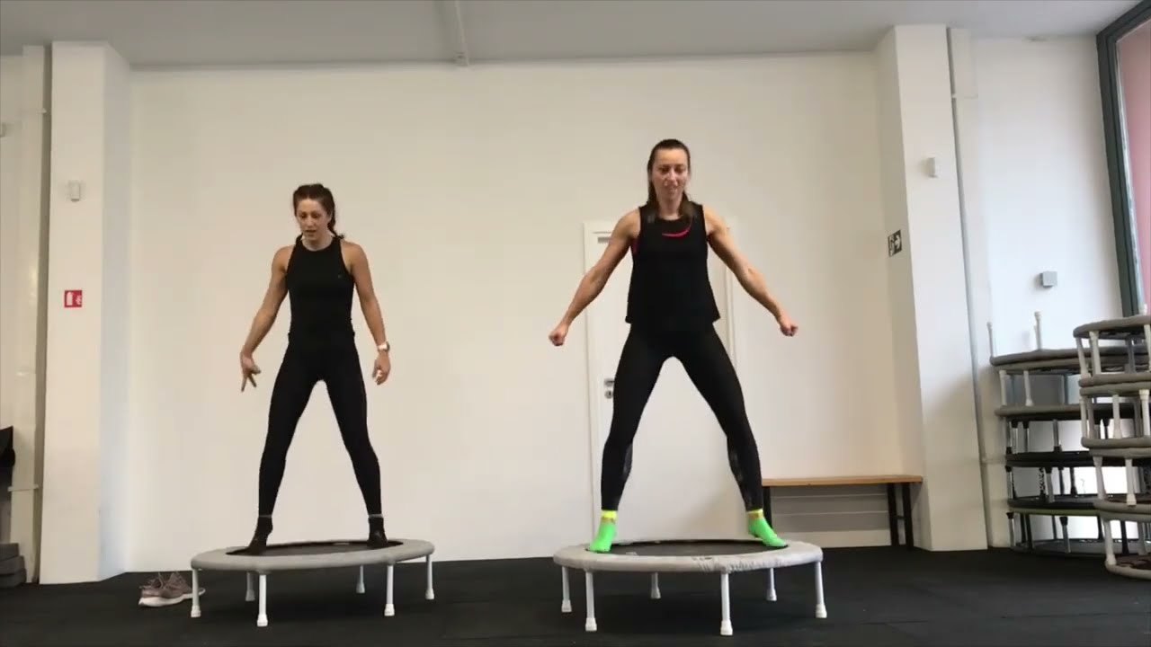 COMBO BOXING anti corona mini-trampoline training/KOMBO BOXING mini trampolin trening_intermediate