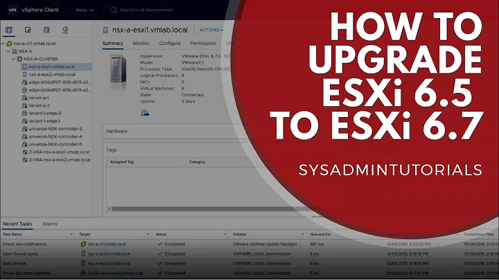 vSphere 6.7 - How to upgrade VMware ESXi 6.5 to ESXi 6.7