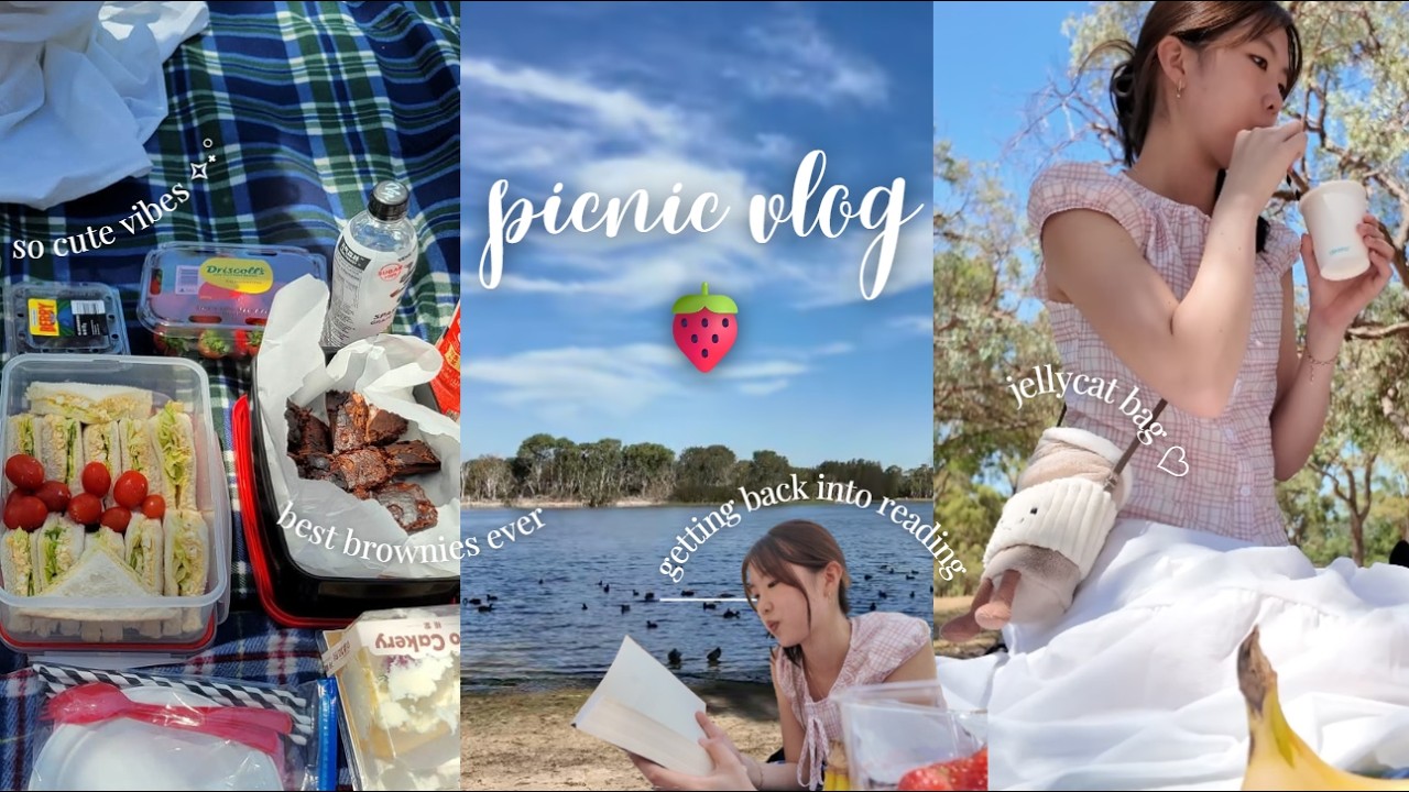 my first picnic since i was a kid 🍓 ༘˚⋆ | documenting my 20s 