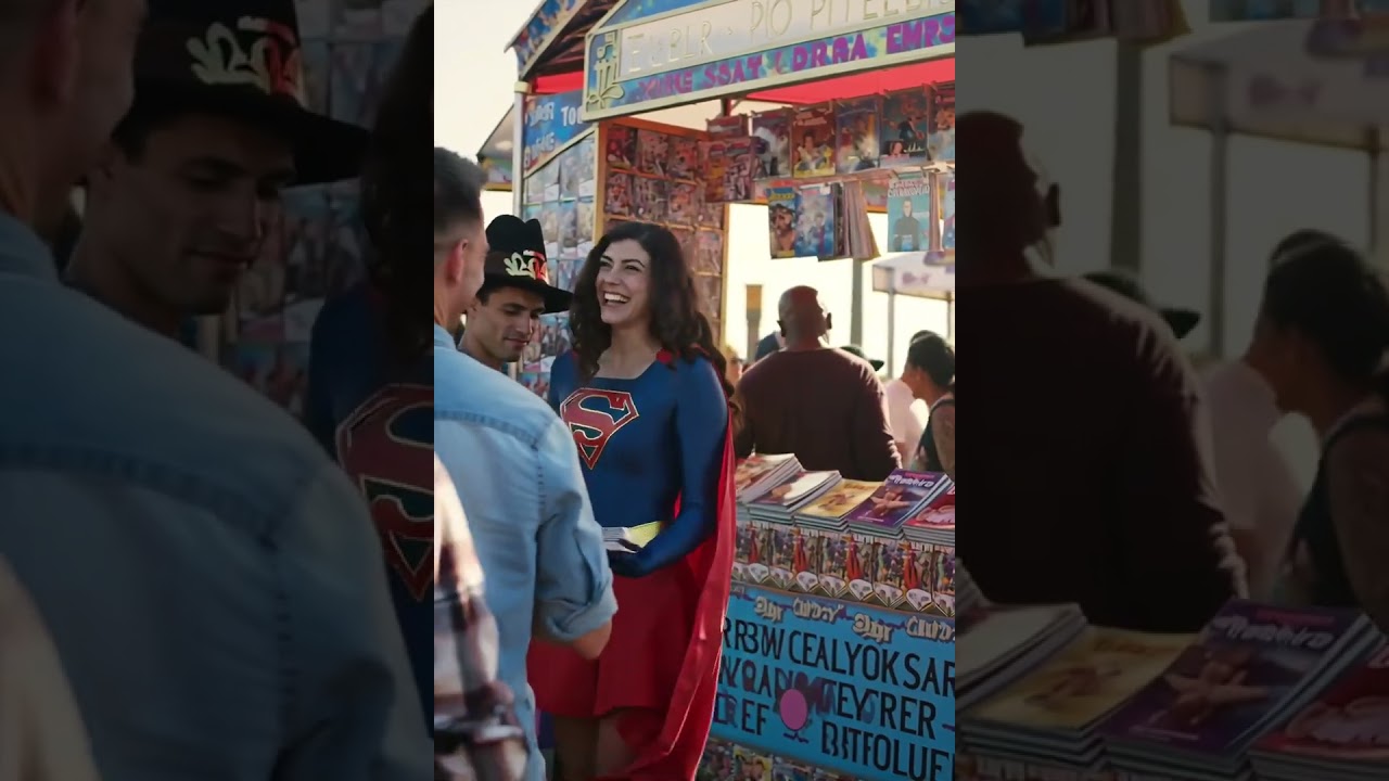 Supergirl Cosplay Sells COMICS at Fair – Fans Go Crazy!