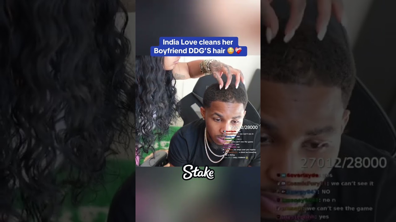 India love making sure her man DDG hair is straight 