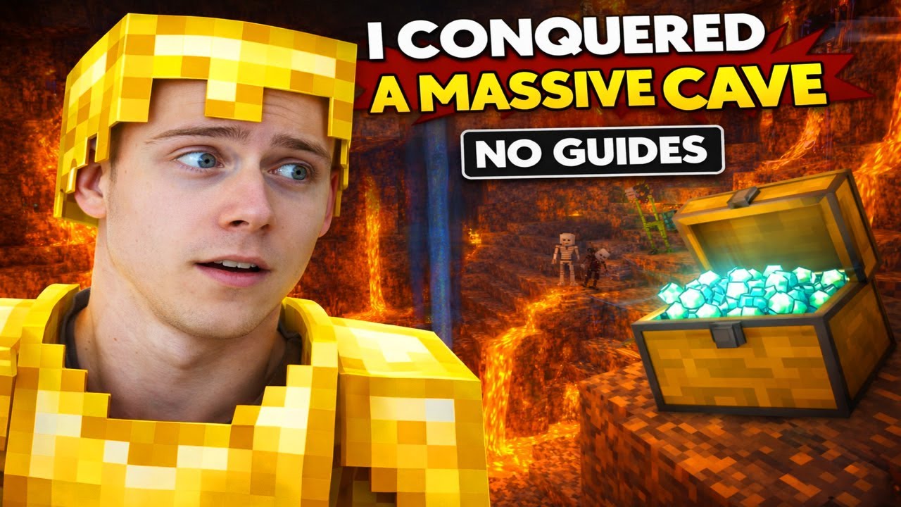 Minecraft… But I’ve Never Played Before - I CONQUERED A MASSIVE CAVE