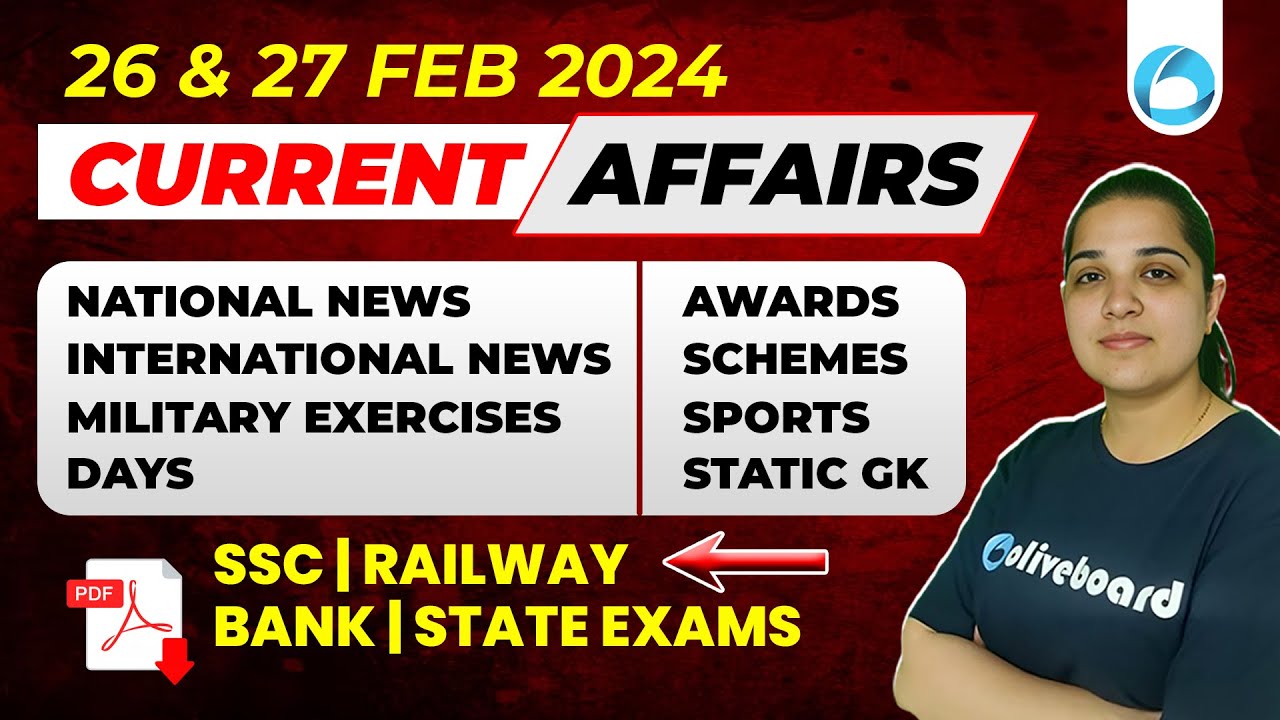 26-27 Feb Current Affairs 2024 | Current Affairs Today | Daily Current ...