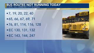 21 bus routes canceled at Chapel Hill-Carrboro City Schools; staff out sick