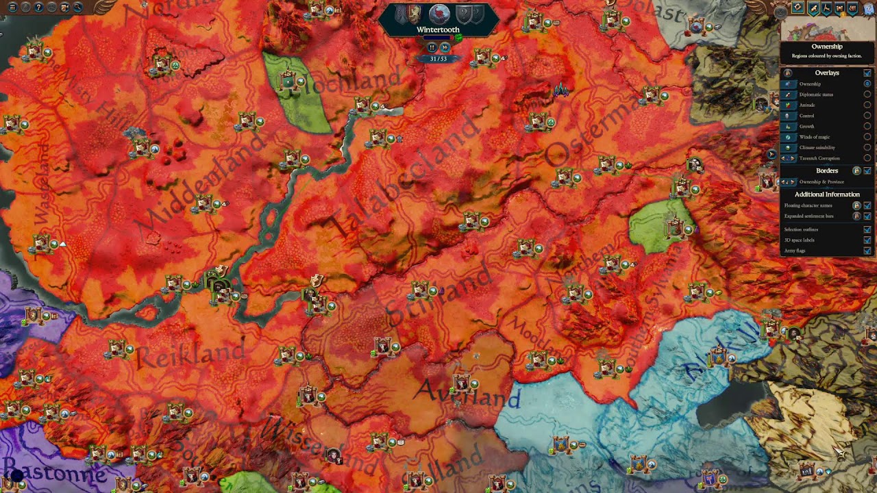 Playing WarHammer total war 3 Elves Campaign