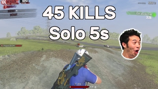 H1Z1 - 45 KILLS Solo vs Squads