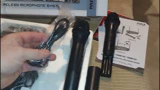 Unboxing:  Pyle Channel Microphone System-VHF Fixed Dual Frequency Wireless Set with 2