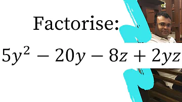 Factorise: 5y^2-20y-8z+2yz