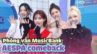 VIETSUB|Phỏng vấn #aespa quay trở lại với ca khúc chủ đề "Spicy"|KBS WORLD TV 230512 screenshot 1