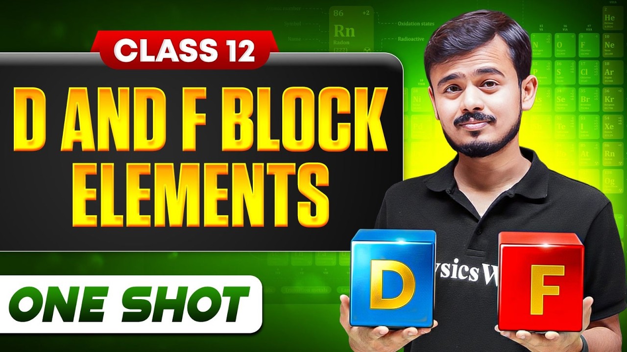 D And F Block Elements Class 12 One Shot 🔥 | Complete Revision | Chemistry Chapter 4 By Bijendra Sir