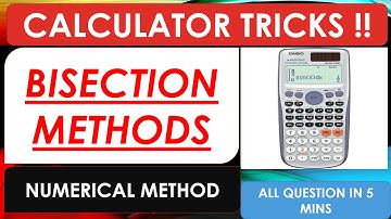 Bisection Methods Calculator Tricks | Calculator Tricks to solve Bisection Methods |Numerical Method