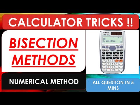 Bisection Methods Calculator Tricks | Calculator Tricks to solve Bisection Methods |Numerical Method