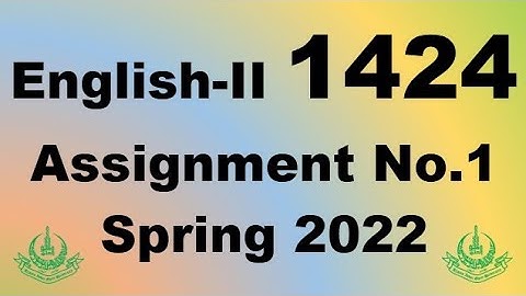 AIOU Code 1424 Solved Assignment No.1 Spring 2022