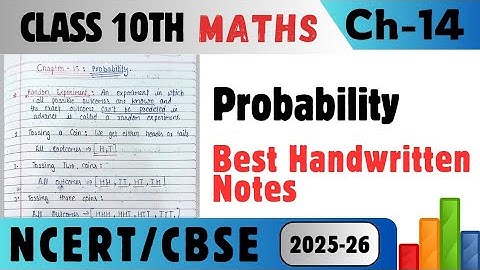 Probability Notes || Class 10 Maths Chapter 14 || Academic Edu