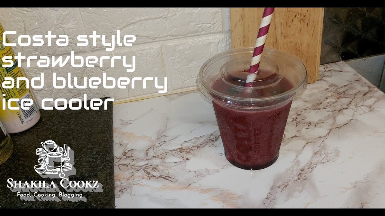 Costa style strawberry and blueberry ice cooler easy healthy YouTube
