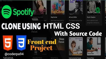 Spotify clone using HTML CSS, #html #css #webdevelopment  #spotify #coding #viralvideo