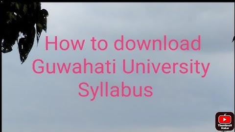 How to download Guwahati University syllabus