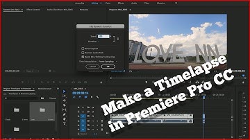 How to Make a Timelapse in Premiere Pro CC 2017