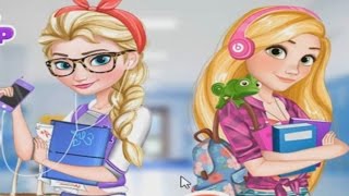 Elsa and Rapunzel: College Girls - Disney Princess Dress Up Game For Kids screenshot 1