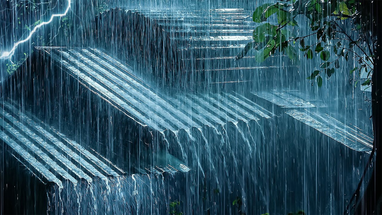 Escape Stress to Sleep Instantly with Persistent Rain and Powerful ...