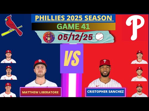 Philadelphia Phillies vs. St. Louis Cardinals LIVE PLAY-BY-PLAY (05-12-25) #phillies #cardinals