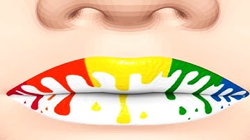 Lip Art 3D - Walkthrough Gameplay NOOB vs PRO vs HACKER Part 2 - all LEVELS  (iOS Android) #Shorts