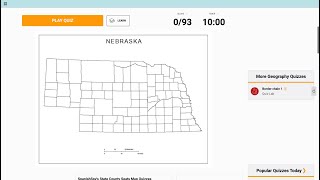 All 93 Nebraska County Seats From Memory