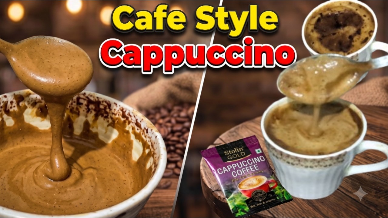 Cafe Style Cappuccino ☕😍 | Easy Homemade Coffee Recipe @Food