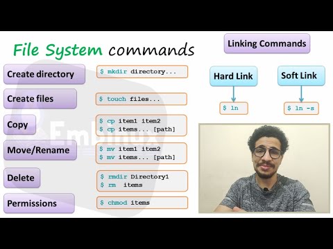8- File System Linux Commands (mkdir-touch-cp-mv-rm) |  [عربي]
