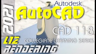 E12 AutoCAD 2021 | 3D Solids Photo-realistic Rendering Tutorial
