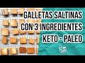 🍞GALLETAS SALTINAS KETO CON 3 INGREDIENTES | KETO SALTY CRACKERS 3 INGREDIENTS | Manu Echeverri