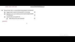 preparation of salts : chemistry