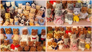 Figures from 13 Different Bear Families Sylvanian Families/Calico Critters - Vintage and New