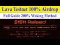 Lava Network Testnet Airdrop | Full Guide100% Working Method | new crypto airdrop | lava network