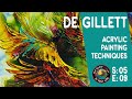 Fine art tips on Acrylic Art with De Gillett on Colour In Your Life