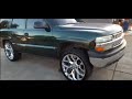 Green tahoe squatted on 24 inch snowflake reps