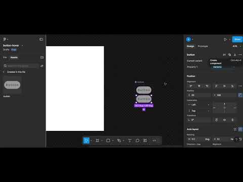 How to Create a Button with Hover Effect in Figma | Step-by-Step Tutorial