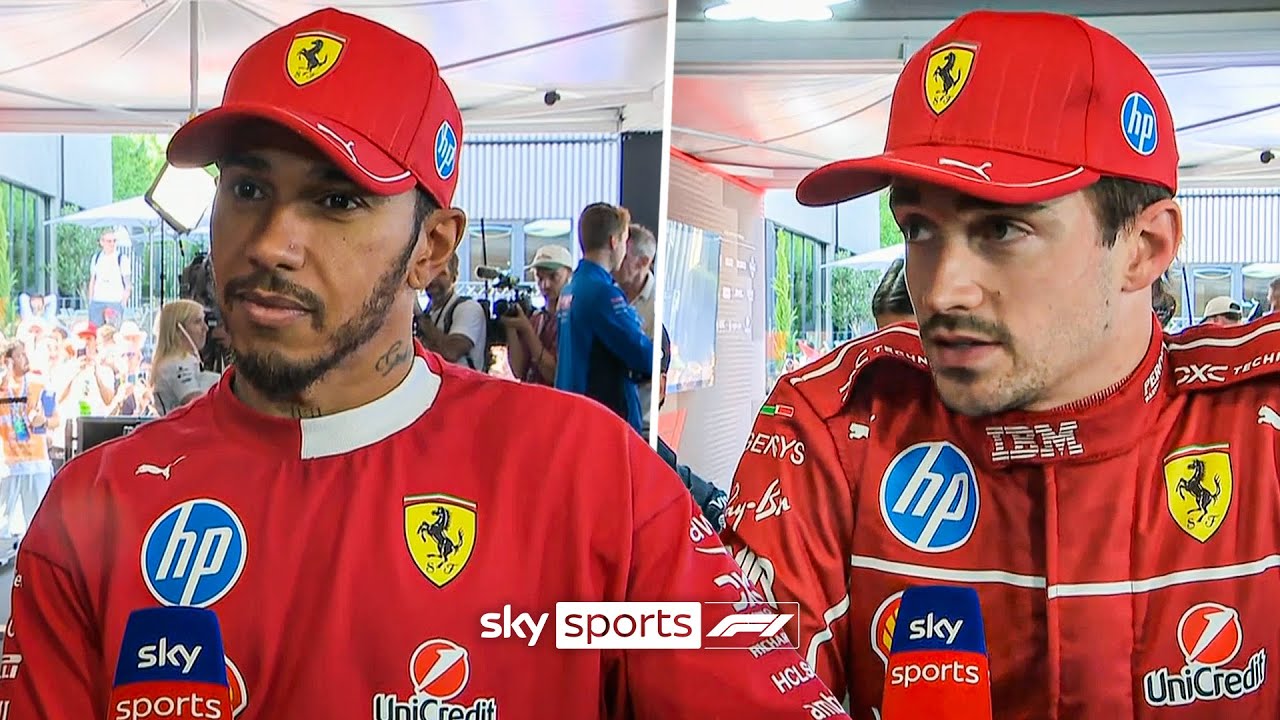 "Gutted, devastated" 💔 Lewis Hamilton & Charles Leclerc react to shock Ferrari Q2 exit in Imola
