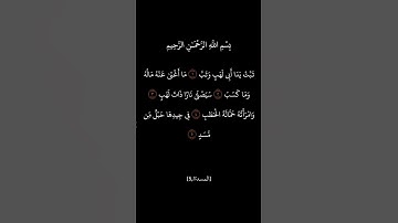 سورة المسد|المنشاوي #قرآن #قران_كريم #quran #المنشاوي