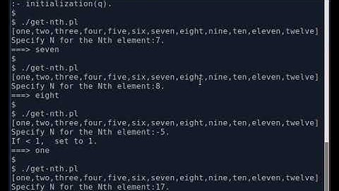 Prolog Program to get nth element from a list.